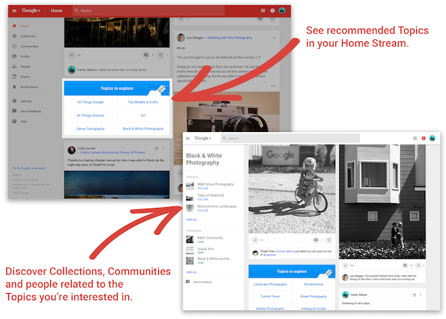 Google+ Adds Recommended Topics