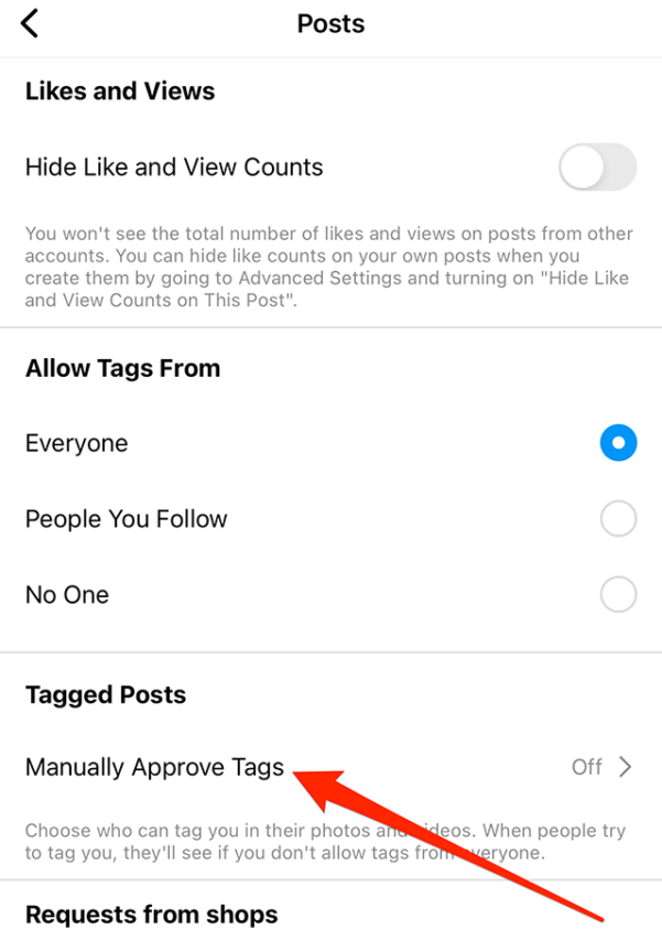 Instagram How to Control Whether Posts You're Tagged In Appear on Your