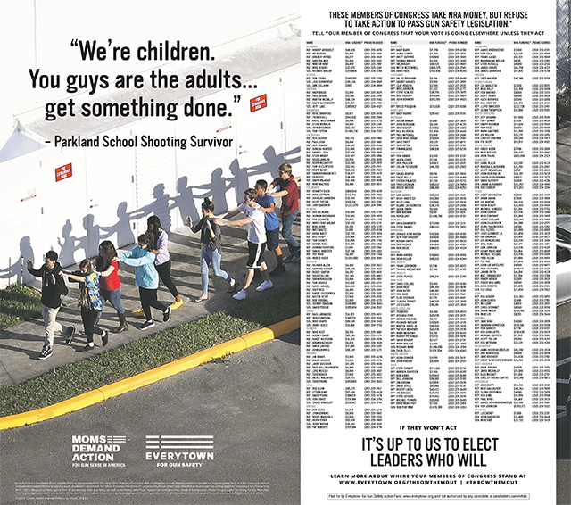 2Page Ad in The New York Times Calls Out NRABacked Members of Congress