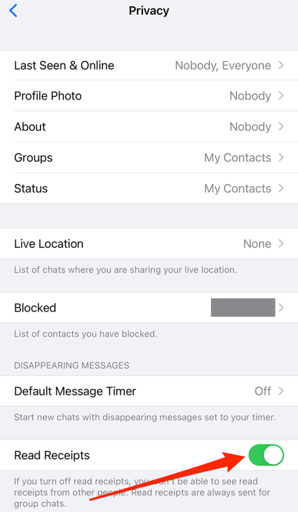 WhatsApp How To Turn Off Read Receipts