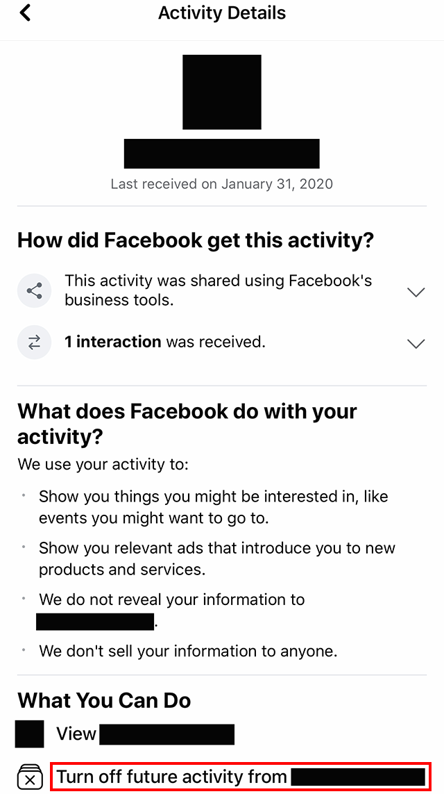 Facebook Here's How to Stop Saving OffFacebook Activity for an App or site