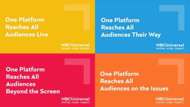 A mashup of NBCUniversals One Platform ads