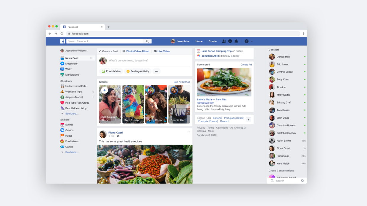 Facebook’s NewLook Desktop Experience Is Now Available to the Majority