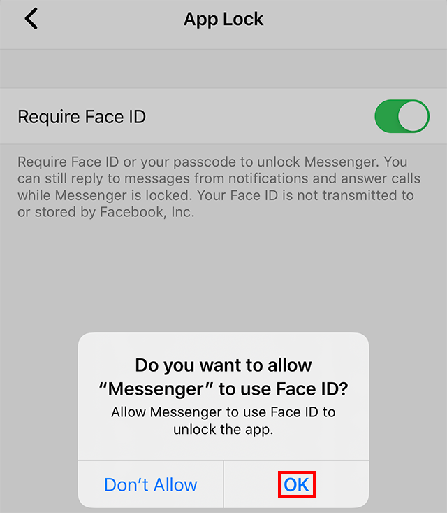 Messenger From Facebook How to Turn On App Lock on iOS