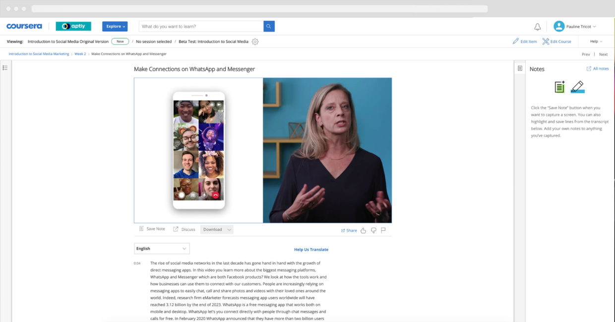 Facebook, Coursera Kick Off Social Media Marketing Professional