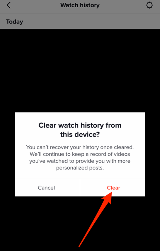 TikTok How to Clear Your Watch History