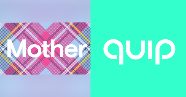 Mother-Quip-logos-2022 Mother and Quips logos displayed side by side