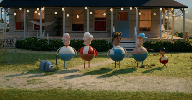 Animated still of a neighborhood farm