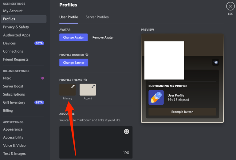 Discord Nitro How to Change Your Profile Theme on Desktop