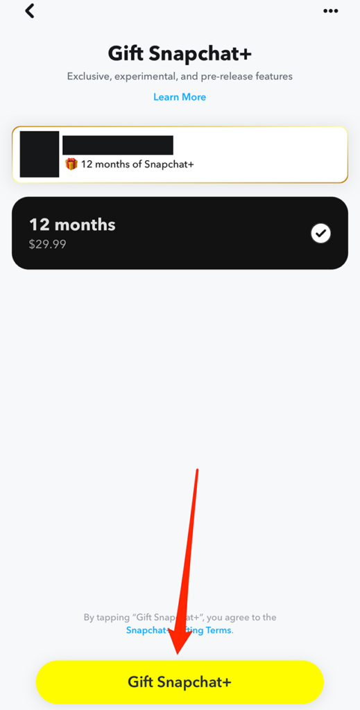 Snapchat How to Give Snapchat+ to a Friend